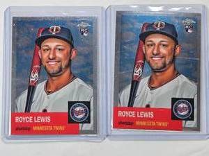 lot 118 image: Lot of 2 Royce Lewis Rookie Topps Chrome Cards - Minnesota Twins Baseball Cards