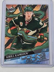 lot 120 image: Kirill Kaprizov 2024-25 Upper Deck Series 2 Young Guns #451 - Minnesota Wild Hockey Card