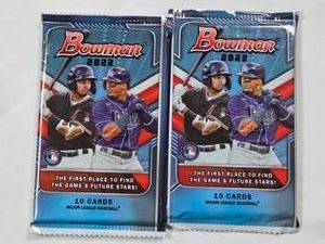 lot 131 image: Lot of 2 Unopened Bowman 2022 Baseball Card Packs