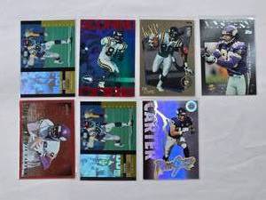lot 149 image: Lot of 7 Cris Carter Football Cards featuring Premium Inserts