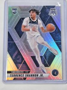 lot 150 image: Terrence Shannon Jr. Rookie 2024-25 Panini Mosaic Silver Holo #205 - Minnesota Timberwolves Basketball Card