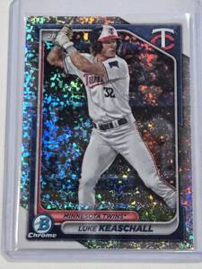 lot 152 image: Luke Keaschall Rookie 2024 Bowman Chrome Refractor #BCP-122 - Minnesota Twins Baseball Card