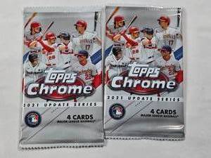 lot 163 image: Lot of 2 Unopened Packs of 2021 Topps Chrome Update Series