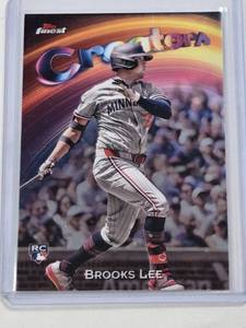 lot 166 image: Brooks Lee Rookie 2025 Topps Finest Creators Insert #C-26 - Minnesota Twins Baseball Card