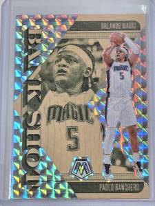 lot 174 image: Paolo Banchero 2024-25 Panini Mosaic Prizm Insert Bank Shot #16 - Orlando Magic Basketball Card