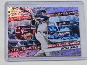 lot 185 image: Shohei Ohtani 2025 Topps Classic Swings Foil #CS-17 - Los Angeles Dodgers Baseball Card