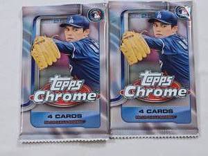 lot 189 image: Lot of 2 Unopened Packs of 2025 Topps Chrome Baseball