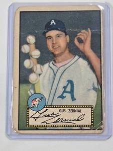 lot 198 image: Gus Zernial 1952 Topps #31 - Philadelphia Athletics Vintage Baseball Card