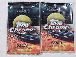 lot 200 image: Lot of 2 Unopened Packs of 2021 Topps Chrome Tennis