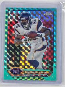 lot 117 image: Adrian Peterson 2024 Topps Chrome Blue Refractor #38 and Numbered 171175 - Minnesota Vikings Football Card
