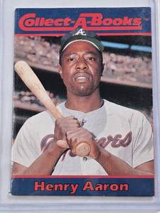 lot 215 image: Hank Aaron 1990 Collect-A-Books - Atlanta Braves
