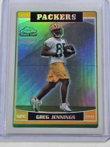 lot 223 image: Greg Jennings Rookie 2006 Topps Chrome Refractor #260 - Green Bay Packers Football Card