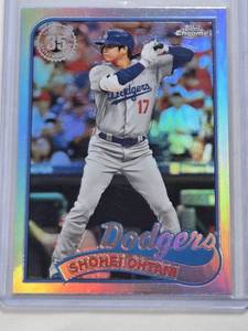 lot 242 image: Shohei Ohtani 2024 Topps Chrome Refractor #89CB-5 - Los Angeles Dodgers Baseball Card