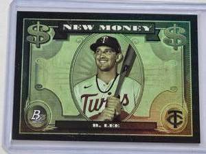 lot 250 image: Brooks Lee Rookie 2023 Topps New Money Insert #NM-18 - Minnesota Twins Baseball Card