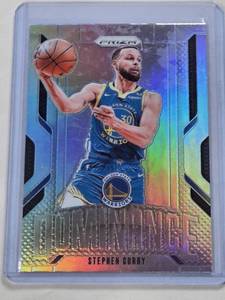lot 255 image: Stephen Curry 2024-25 Panini Prizm Silver Holo #21 - Golden State Warriors Basketball Card