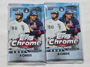 lot 259 image: Lot of 2 Unopened 2021 Topps Chrome Baseaball Packs