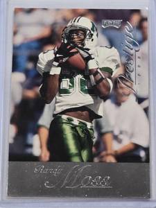 lot 285 image: Randy Moss Rookie 1998 Playoff Prestige #173 - Marshall Thundering Herd Football Card