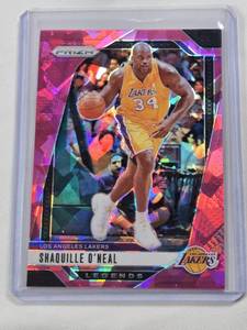 lot 287 image: Shaquille ONeal 2024-25 Panini Prizm Pink Cracked Ice #290 - Los Angeles Lakers Basketball Card