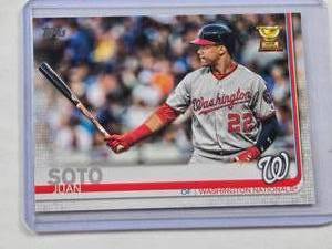 lot 294 image: Juan Soto 2019 Topps Rookie Cup #213 - Washington Nationals Baseball Card