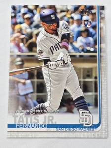 lot 297 image: Fernando Tatis Jr. Rookie 2019 Topps #US56 - San Diego Padres Baseball Card