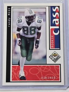 lot 298 image: Randy Moss Rookie 1998 Upper Deck Choice #200 - Minnesota Vikings Football Card