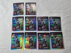 lot 315 image: Lot of 10 Austin Martin Rookie Topps Chrome Refractors - Minnesota Twins