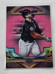 lot 324 image: Pete Alonso 2024 Topps Triple Threads #58 and Numbered 34125 - New York Mets Baseball Card