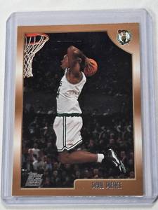 lot 326 image: Paul Pierce Rookie 1998 Topps #135 - Boston Celtics Basketball Card