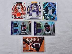 lot 330 image: Lot of 6 NFL Relic Cards Including  Anthony Schwartz Rookie Materials, Ihmir Smith-MarsetteRookie Materials, Justice Hill Rookie Gear, Hunter Renfroe, and Chase Young Absolute Hoggs