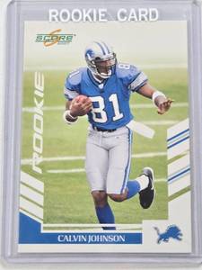 lot 339 image: Calvin Johnson Rookie 2007 Score #351 - Detroit Lions Football Card