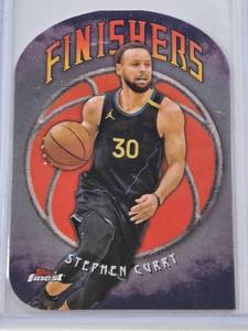 lot 344 image: Stephen Curry 2025 Topps Finest Finishers Die Cut #F-5 - Golden State Warriors Basketball Card