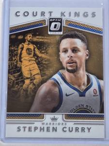 lot 348 image: Stephen Curry 2017-18 Panini Donruss Optic Court Kings Insert #35 - Golden State Warriors Basketball Card