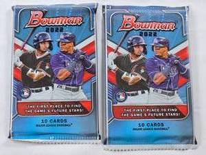 lot 353 image: Lot of 2 Unopened Packs of 2022 Bowman Baseball