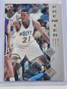 lot 355 image: Kevin Garnett Rookie 1996 Upper Deck Premier #159 - Minnesota Timberwolves Basketball Card