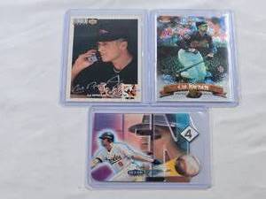 lot 357 image: Lot of 3 Cal Ripken Jr. Baseball Cards Including Silver Auto, Insert and Die Cut