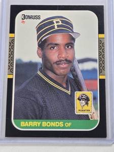 lot 365 image: Barry Bonds Rookie 1986 Donruss 87 #361 - Pittsburgh Pirates Baseball Card