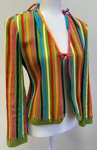 lot 9 image: Cheap and Chic by Moschino Rainbow Stripe Jacket SM