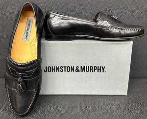 lot 15B image: Johnston & Murphy Breland KTSL Black Tassel Loafers Mens Size 11.5