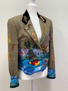 lot 20 image: Banana Republic Mermaid & Ocean Applique Blazer Jacket-Signed-Size 6