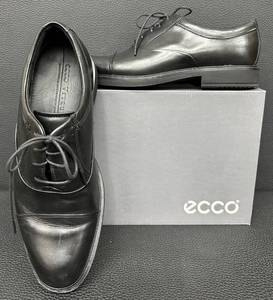 lot 20B image: Ecco Mens Leather Dress Shoes, Black, Size 11-11.5