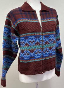 lot 21 image: OILILY Wool Knit Zip Cardigan - XS - Made in Italy