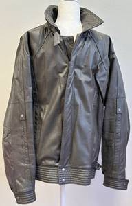 lot 24B image: Clipper Mist Grey Leather Jacket Size 42 X-Tall