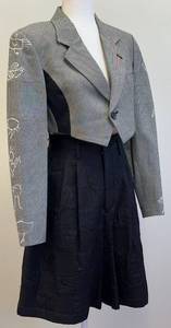 lot 27 image: Comme des Garcons Cropped Wool Jacket and Patterned Shorts Set