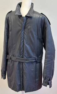 lot 37B image: Grey Leather Jacket, Mens Size 44 - Made in Spain