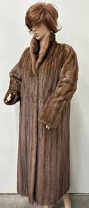 lot 38 image: Vintage Bill Blass for John Wanamaker Full-Length Fur Coat for Repair or Repurpose