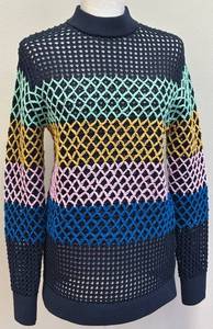 lot 39 image: Tibi XS Multicolor Open Knit Sweater - Size XS