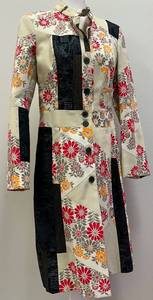 lot 51 image: CUSTO Barcelona Patchwork Floral Cotton Coat, Size 44