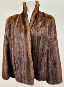 lot 53 image: Cikra Cleveland Brown Fur Jacket for Re-Purpose or Repair