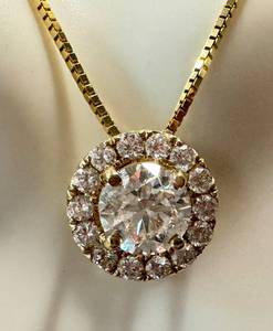 lot 4RG image: 14k Gold with Diamond Pendant