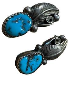 lot 18PC image: Vintage Sterling Silver and Turquoise Clip-On Earrings